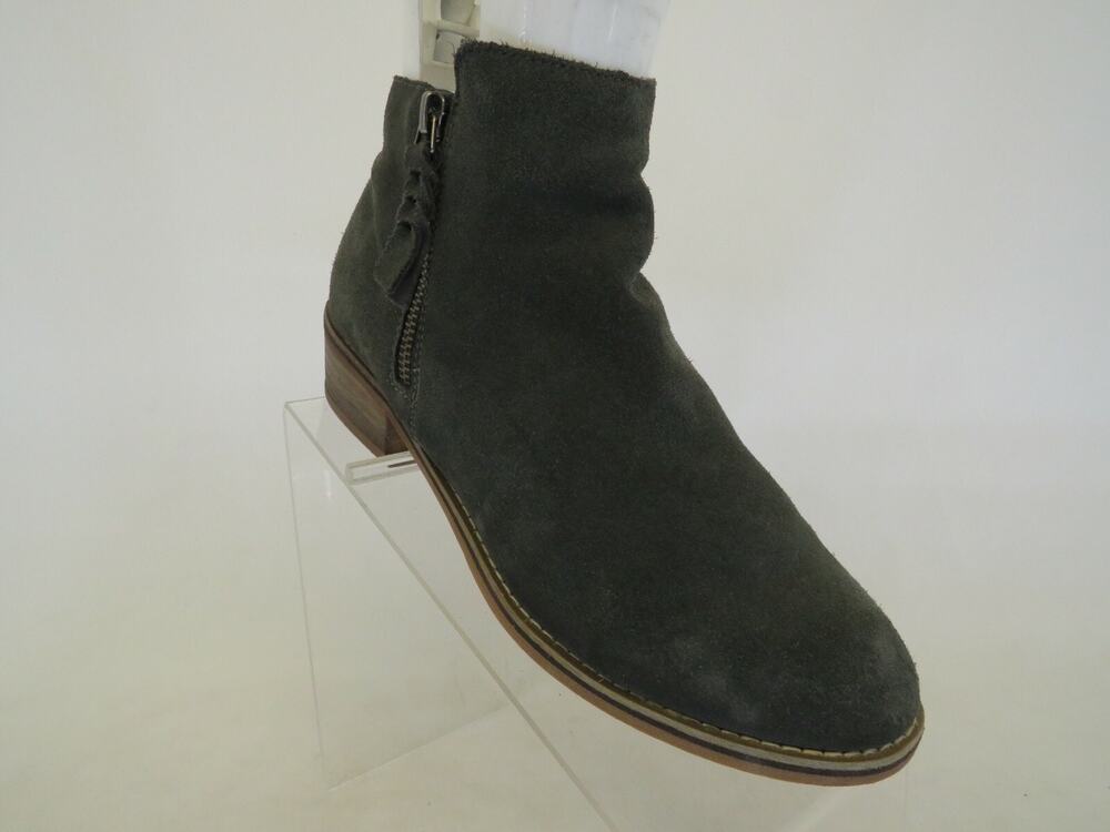 BLONDO Womens Gray Suede Zip Fashion Ankle Boots Bootie Size 8 M